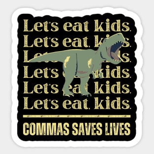 Commas Save Lives Sticker